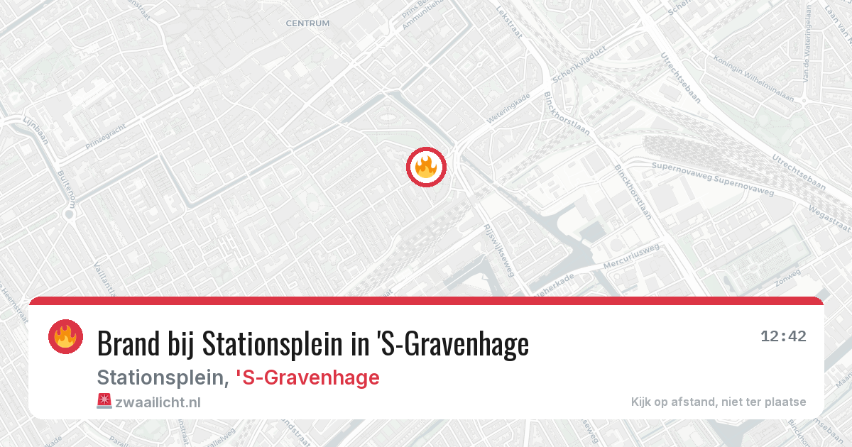 Brand bij Stationsplein in 'S-Gravenhage — 22 mei 2026