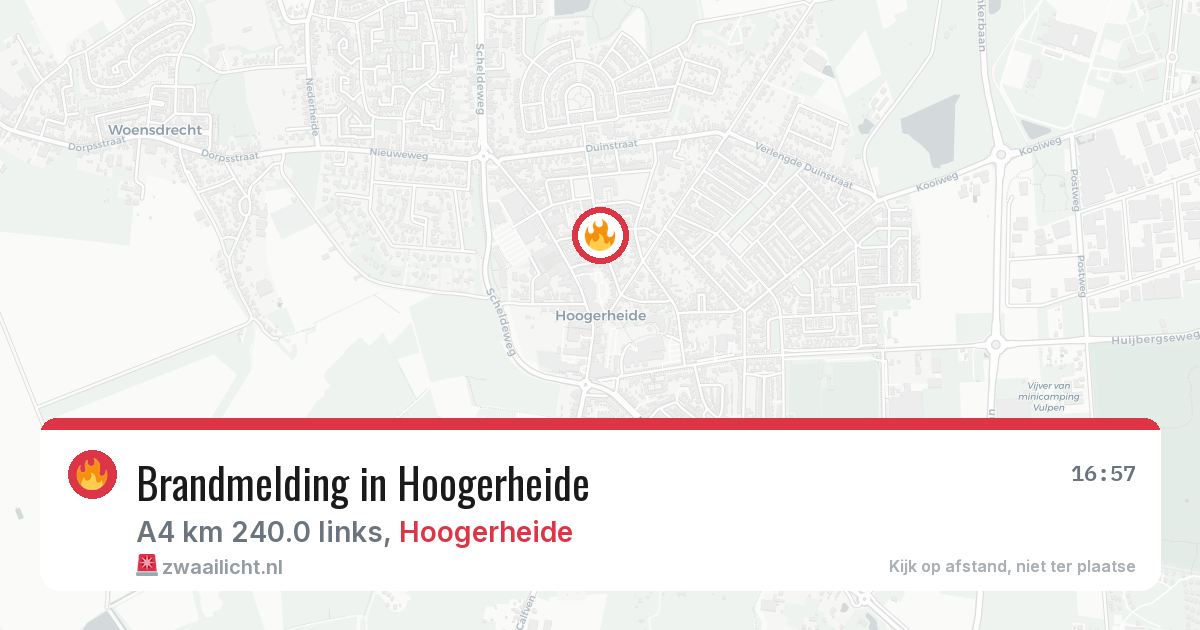Brandmelding in Hoogerheide — 11 jun 2026