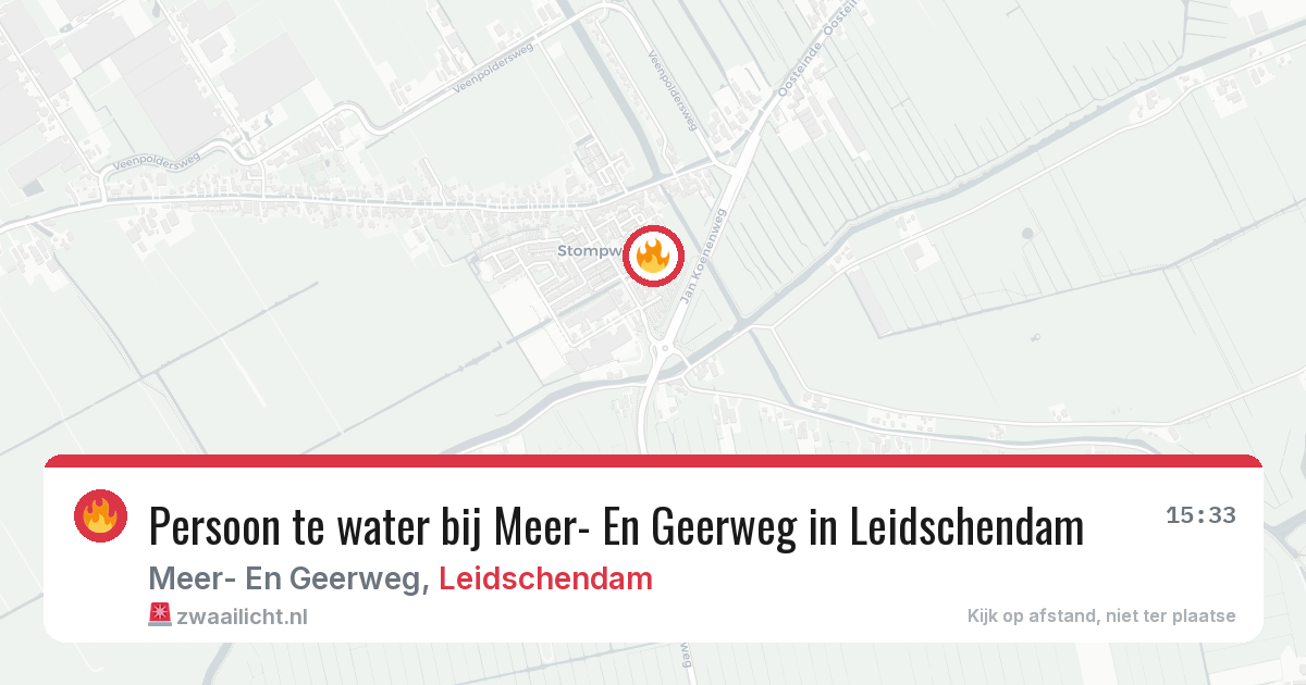 Persoon te water bij Meer- En Geerweg in Leidschendam — 5 aug 2026