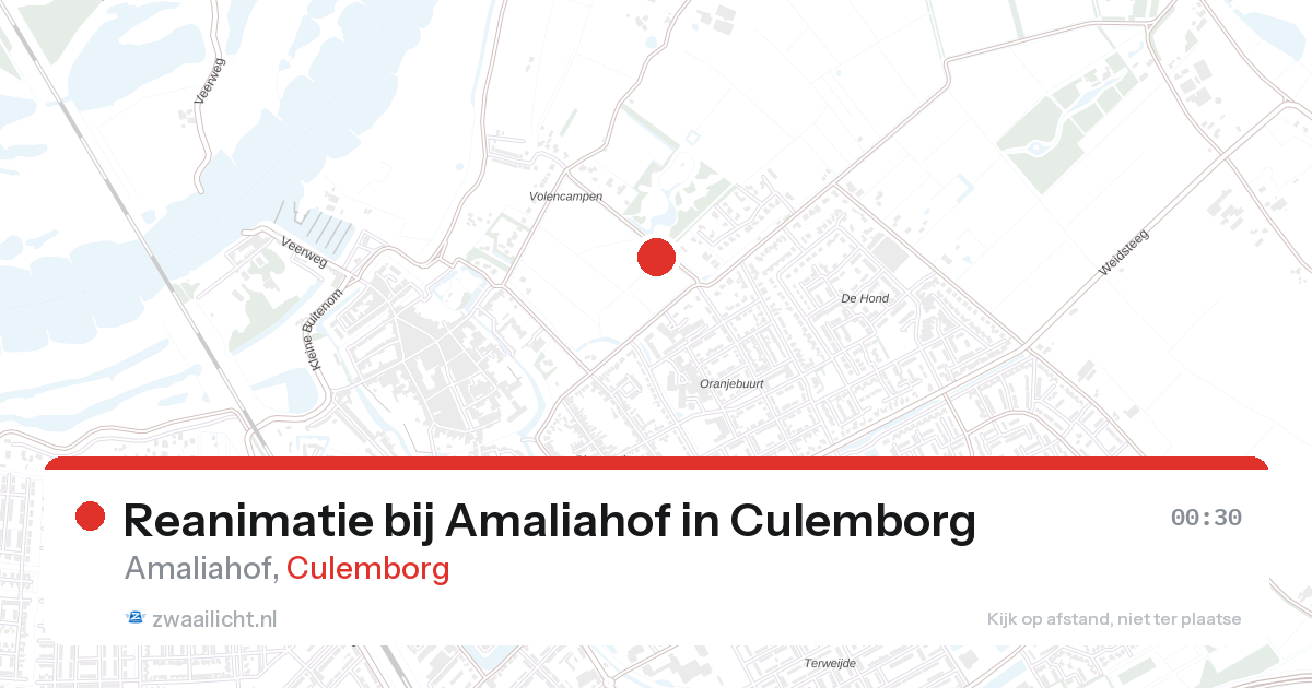 Reanimatie bij Amaliahof in Culemborg — 31 jan 2026