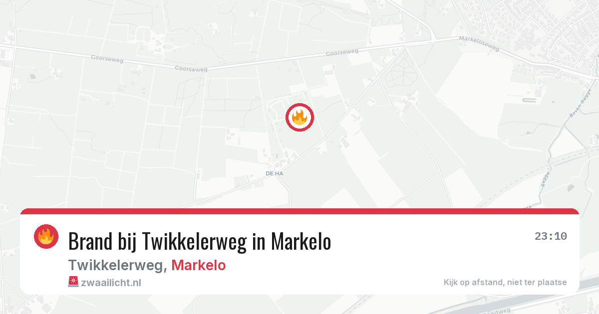 Brand bij Twikkelerweg in Markelo — 7 mrt 2026