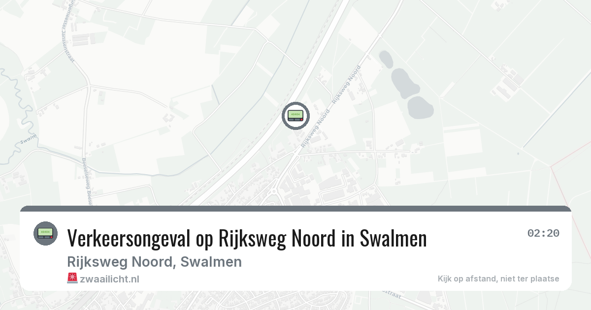 Verkeersongeval op Rijksweg Noord in Swalmen — 20 jun 2026