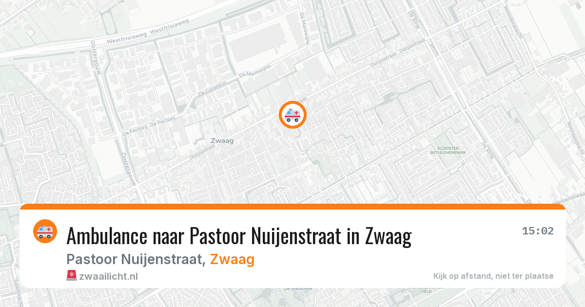 Ambulance naar Pastoor Nuijenstraat in Zwaag — 9 aug 2026
