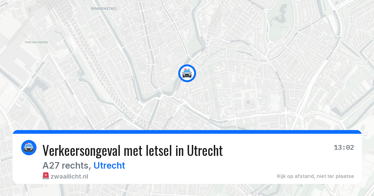 Verkeersongeval met letsel in Utrecht — 27 mrt 2026