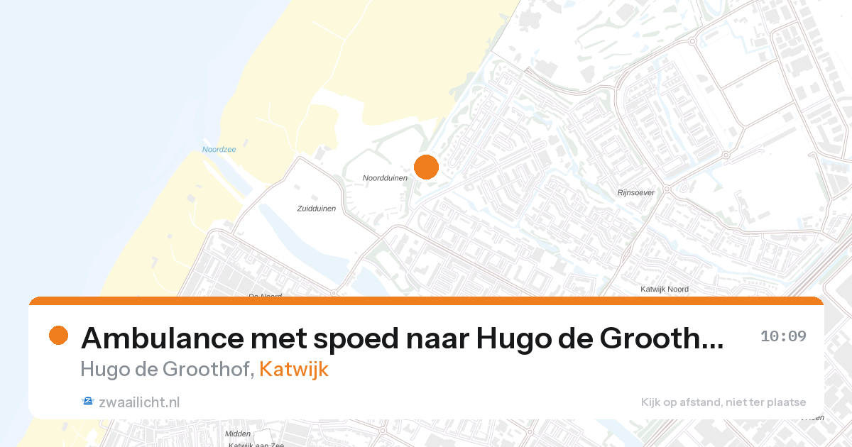 Ambulance met spoed naar Hugo de Groothof in Katwijk — 16 jul 2026