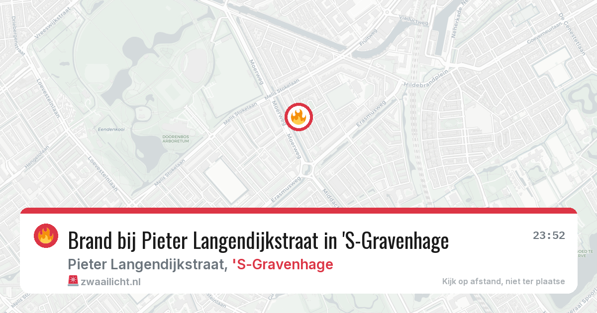 Brand bij Pieter Langendijkstraat in 'S-Gravenhage — 23 mei 2026