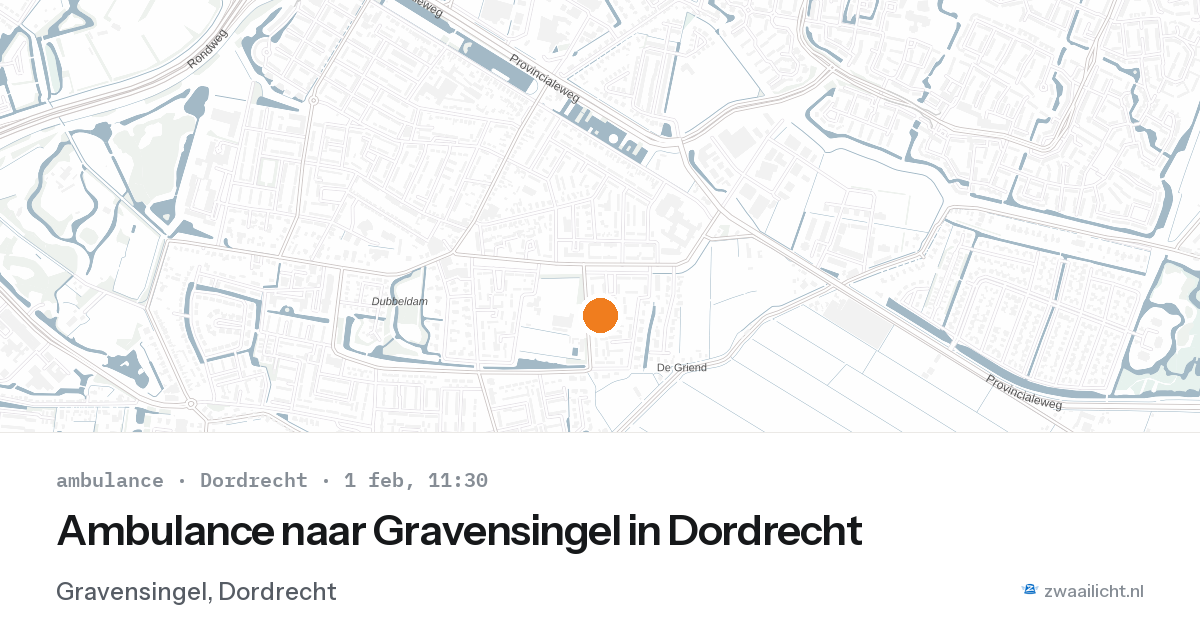 Ambulance naar Gravensingel in Dordrecht — 1 feb 2026