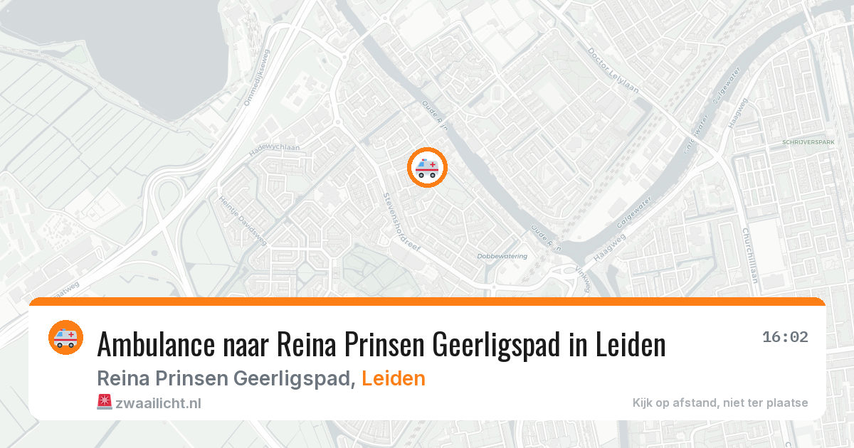 Ambulance naar Reina Prinsen Geerligspad in Leiden — 4 aug 2026