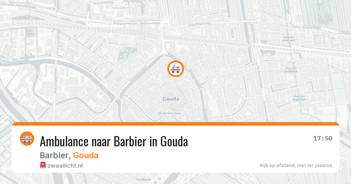 Ambulance naar Barbier in Gouda — 2 aug 2026