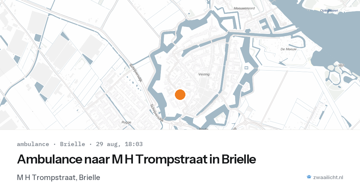 Ambulance naar M H Trompstraat in Brielle — 29 aug 2026