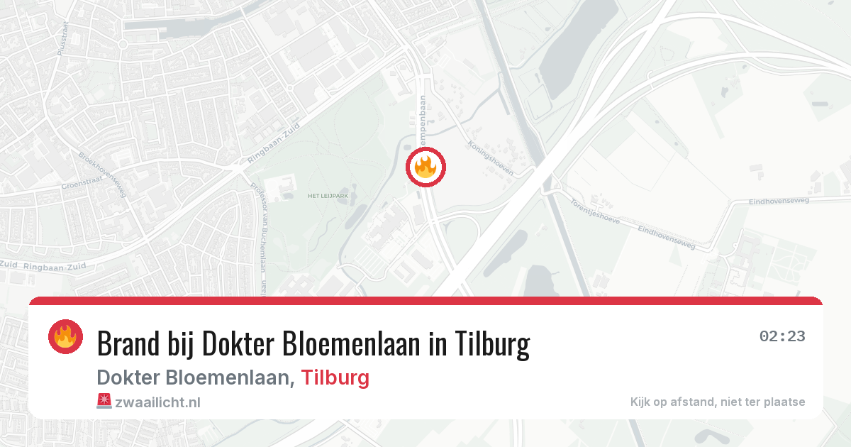 Brand bij Dokter Bloemenlaan in Tilburg — 4 aug 2026