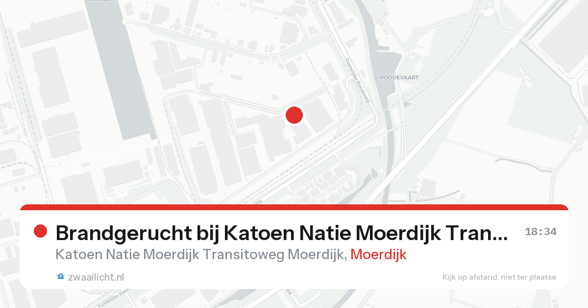 Brandgerucht bij Katoen Natie Moerdijk Transitoweg Moerdijk in Moerdijk — 14 aug 2026