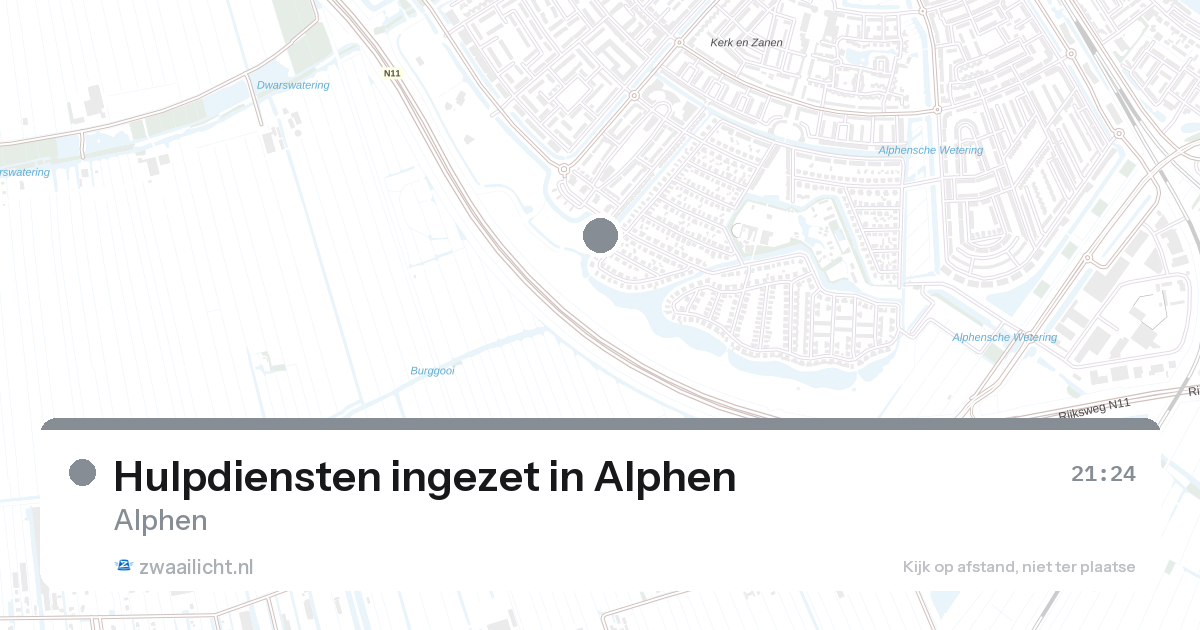 Hulpdiensten ingezet in Alphen — 20 jul 2026 | 🚨 Zwaailicht.nl