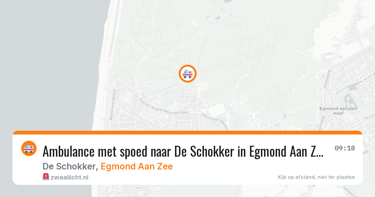 Ambulance met spoed naar De Schokker in Egmond Aan Zee — 29 mrt 2026