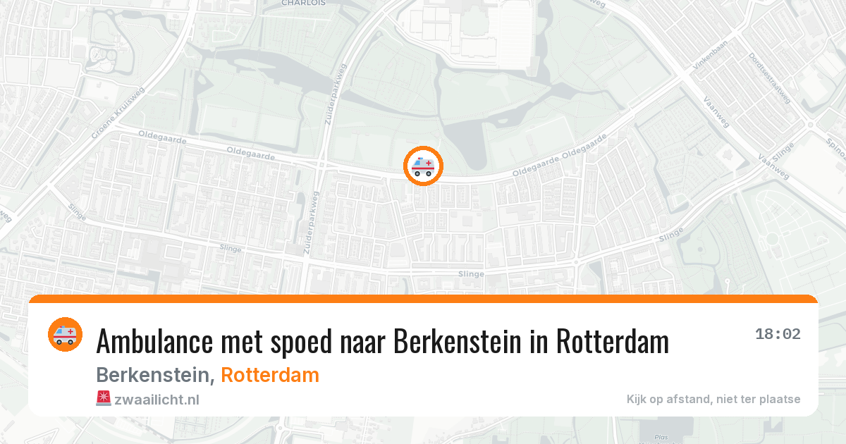 Ambulance met spoed naar Berkenstein in Rotterdam — 30 mei 2026