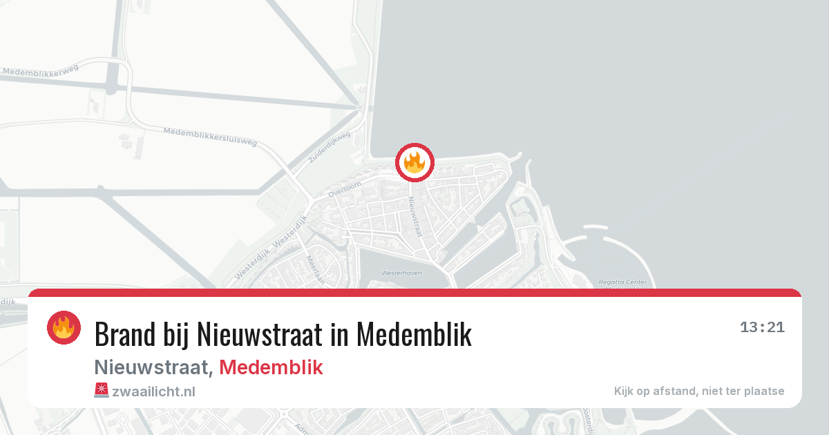 Brand bij Nieuwstraat in Medemblik — 13 mei 2026