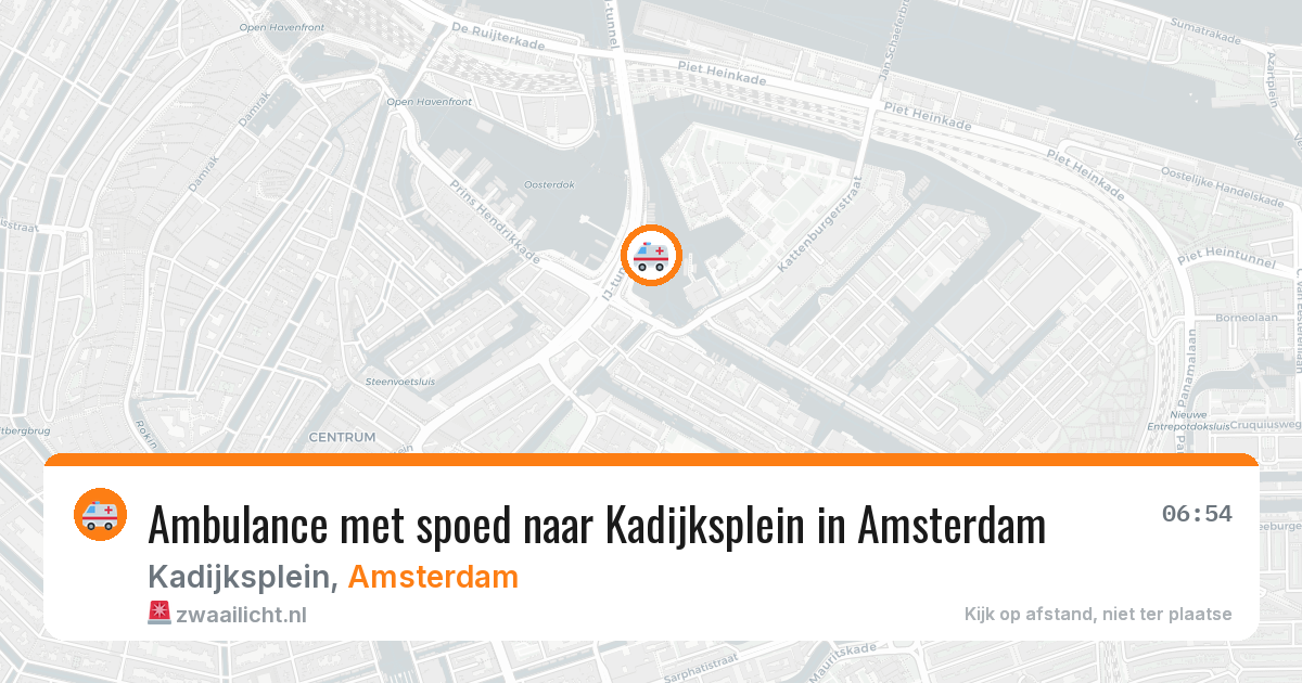 Ambulance met spoed naar Kadijksplein in Amsterdam — 13 mrt 2026