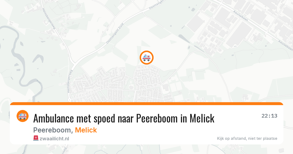 Ambulance met spoed naar Peereboom in Melick — 21 jun 2026