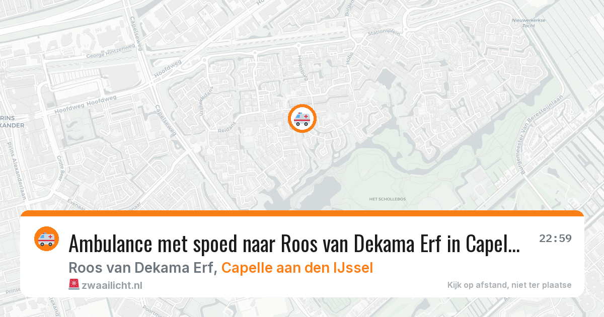 Ambulance met spoed naar Roos van Dekama Erf in Capelle aan den IJssel — 8 aug 2026