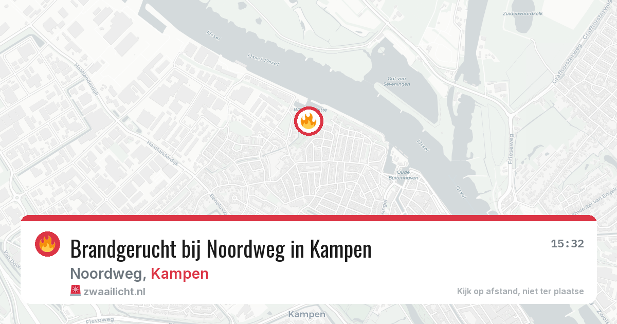 Brandgerucht bij Noordweg in Kampen — 7 mrt 2026