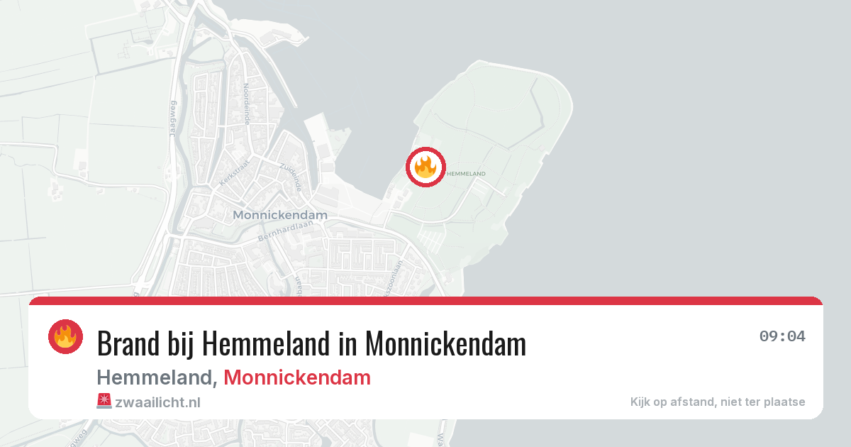 Brand bij Hemmeland in Monnickendam — 26 mei 2026