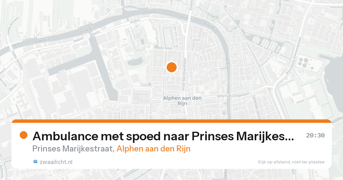 Ambulance met spoed naar Prinses Marijkestraat in Alphen aan den Rijn — 30 jan 2026