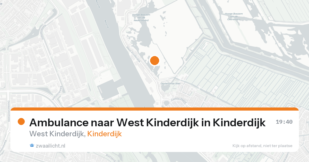 Ambulance naar West Kinderdijk in Kinderdijk — 22 aug 2026