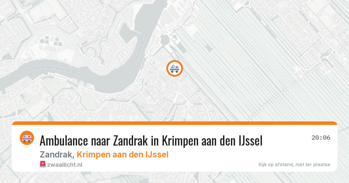 Ambulance naar Zandrak in Krimpen aan den IJssel — 29 jun 2026