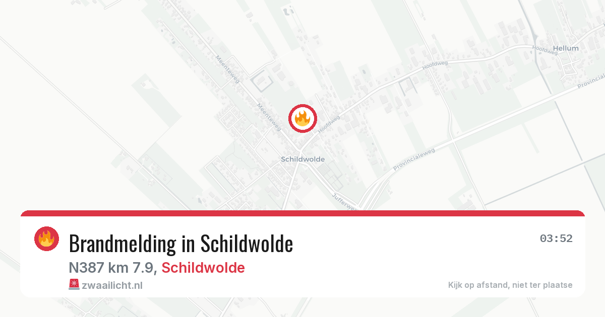 Brandmelding in Schildwolde — 20 jun 2026