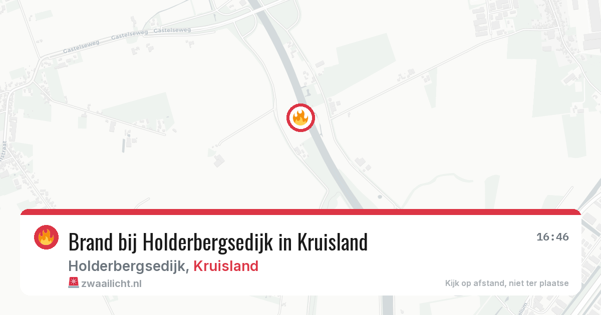 Brand bij Holderbergsedijk in Kruisland — 27 jun 2026