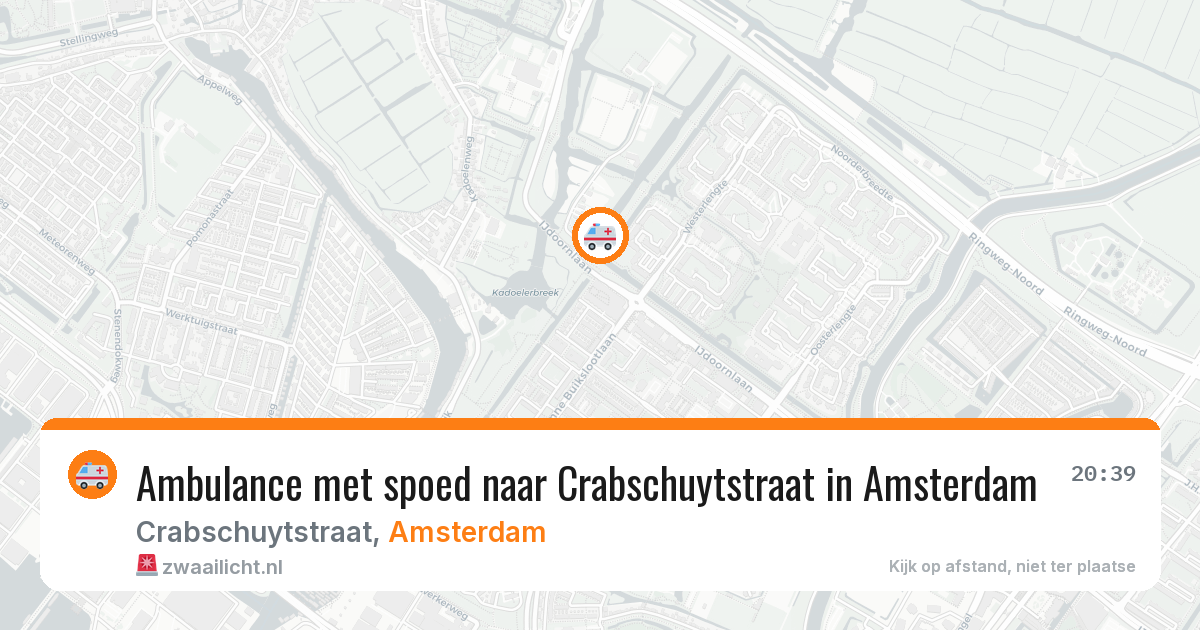 Ambulance met spoed naar Crabschuytstraat in Amsterdam — 11 mei 2026