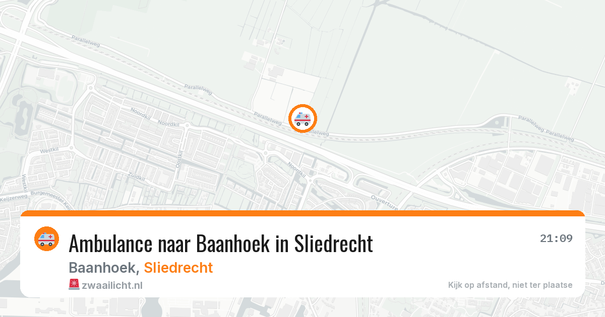 Ambulance naar Baanhoek in Sliedrecht — 16 mei 2026