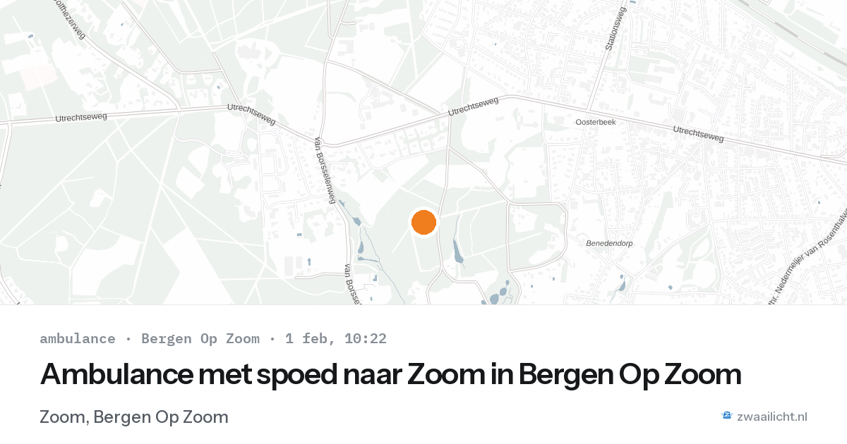 Ambulance met spoed naar Zoom in Bergen Op Zoom — 1 feb 2026