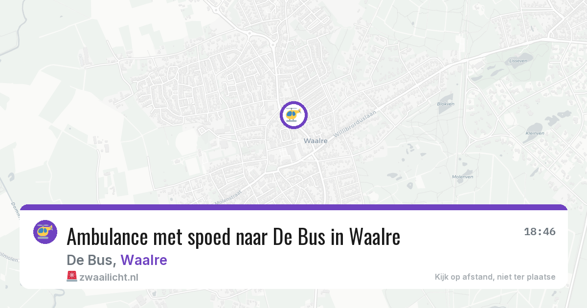 Ambulance met spoed naar De Bus in Waalre — 8 feb 2026