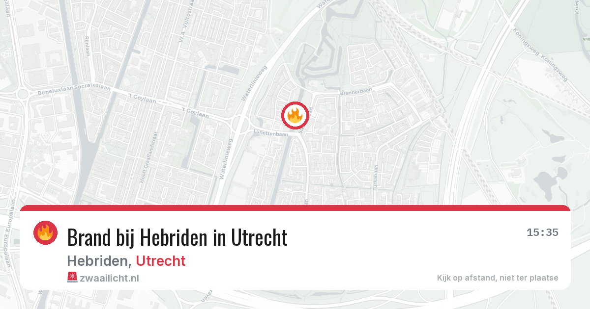 Brand bij Hebriden in Utrecht — 11 jun 2026
