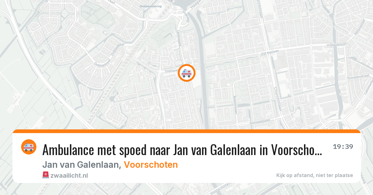 Ambulance met spoed naar Jan van Galenlaan in Voorschoten — 10 aug 2026