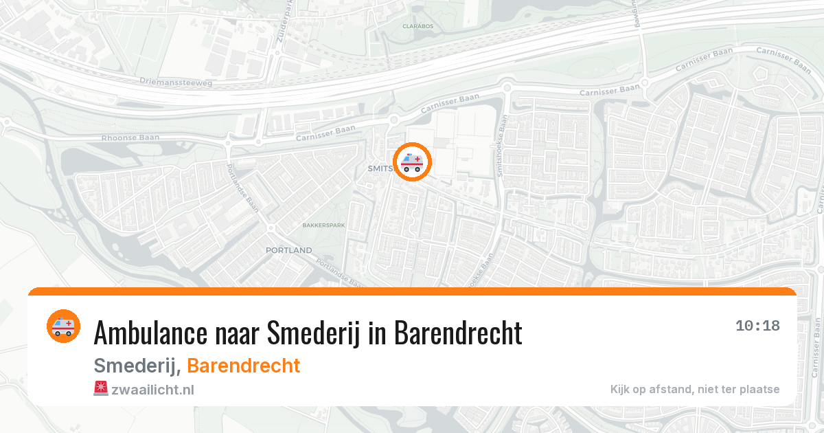 Ambulance naar Smederij in Barendrecht — 19 jul 2026