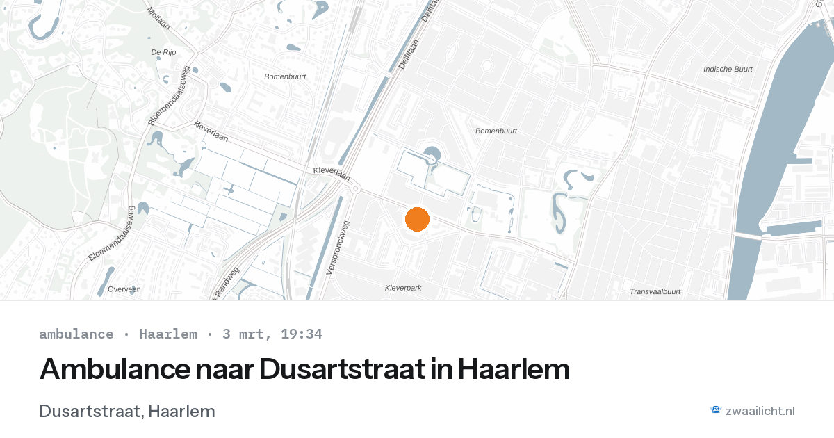 Ambulance naar Dusartstraat in Haarlem — 3 mrt 2026