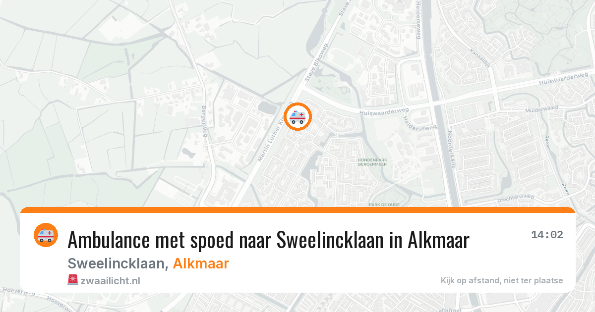 Ambulance met spoed naar Sweelincklaan in Alkmaar — 20 apr 2026
