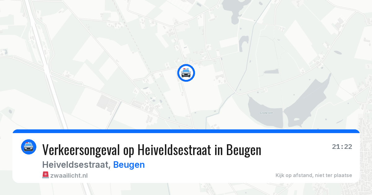 Verkeersongeval op Heiveldsestraat in Beugen — 5 jul 2026