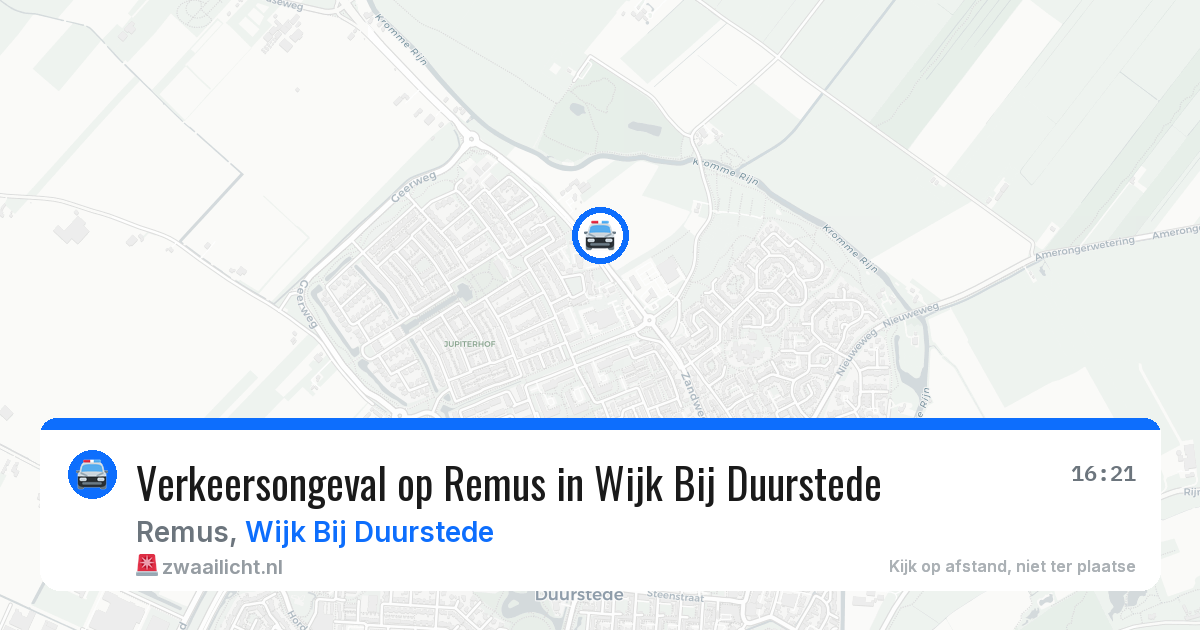 Verkeersongeval op Remus in Wijk Bij Duurstede — 9 jul 2026