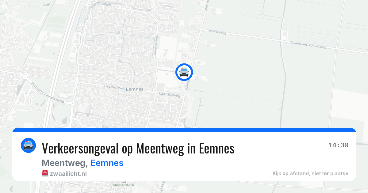 Verkeersongeval op Meentweg in Eemnes — 17 jun 2026