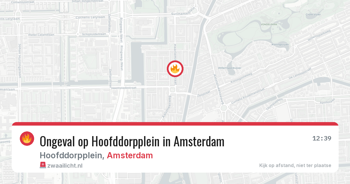 Ongeval op Hoofddorpplein in Amsterdam — 9 jun 2026