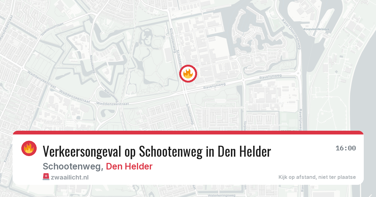 Verkeersongeval op Schootenweg in Den Helder — 9 jun 2026