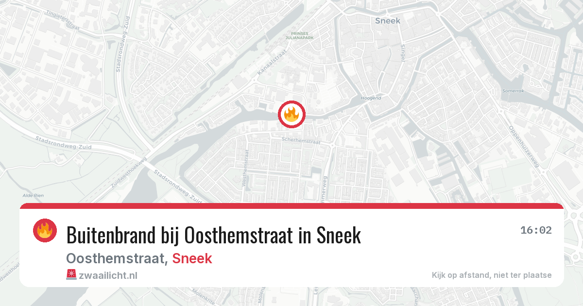 Buitenbrand bij Oosthemstraat in Sneek — 2 aug 2026