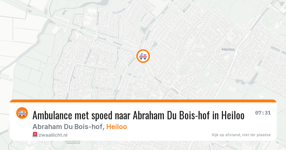 Ambulance met spoed naar Abraham Du Bois-hof in Heiloo — 9 jul 2026