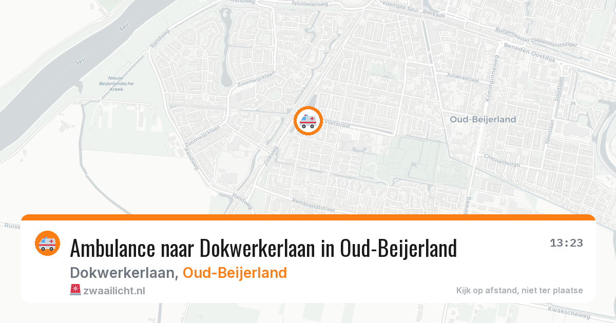 Ambulance naar Dokwerkerlaan in Oud-Beijerland — 6 aug 2026