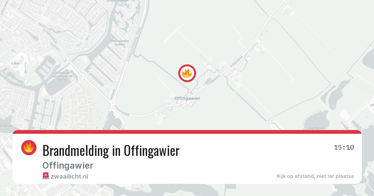 Brandmelding in Offingawier — 20 jul 2026