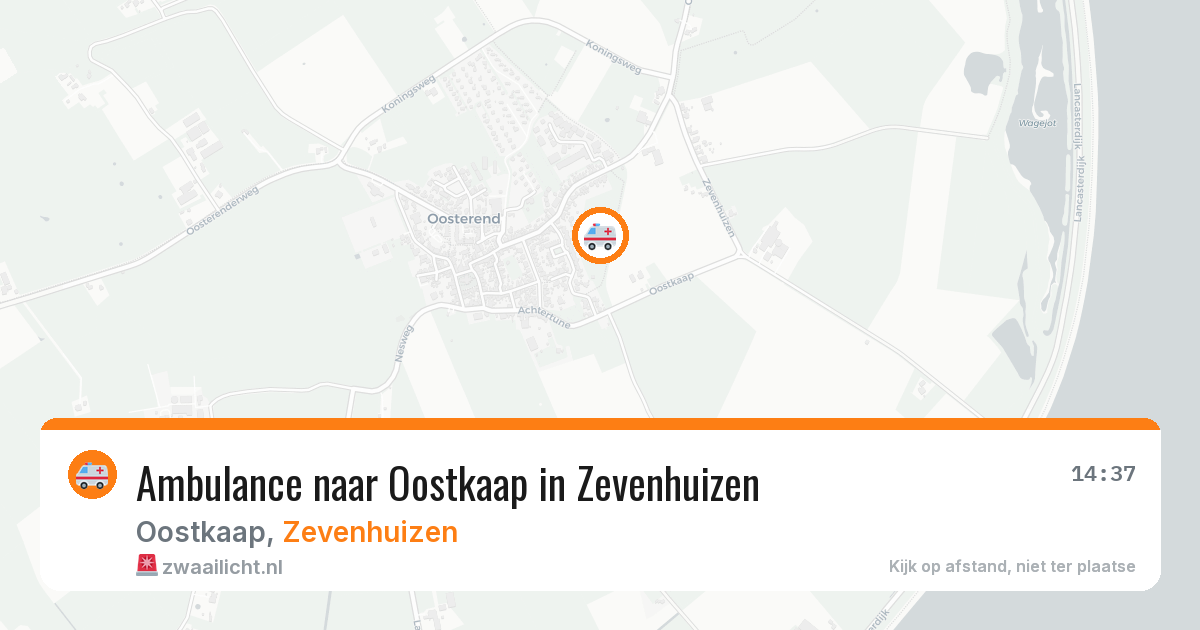 Ambulance naar Oostkaap in Zevenhuizen — 2 jul 2026