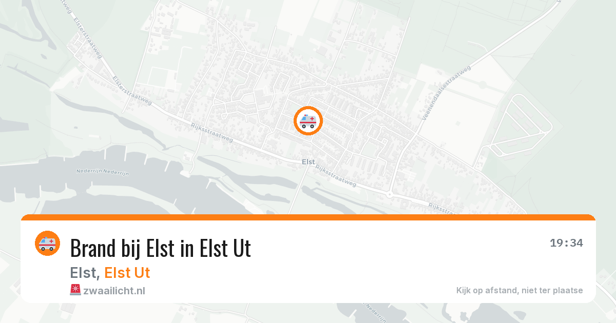 Brand bij Elst in Elst Ut — 21 apr 2026